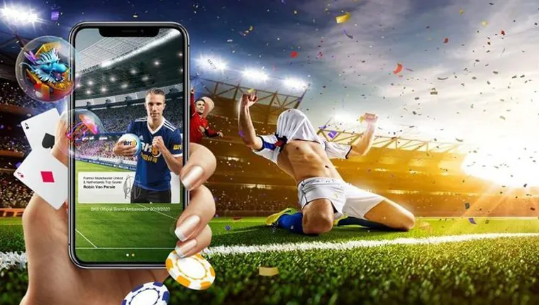 Smartphone displaying okplay mobile app